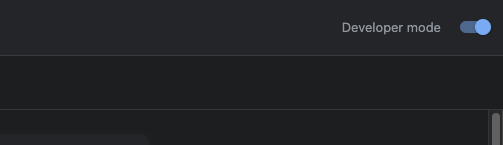 developer mode